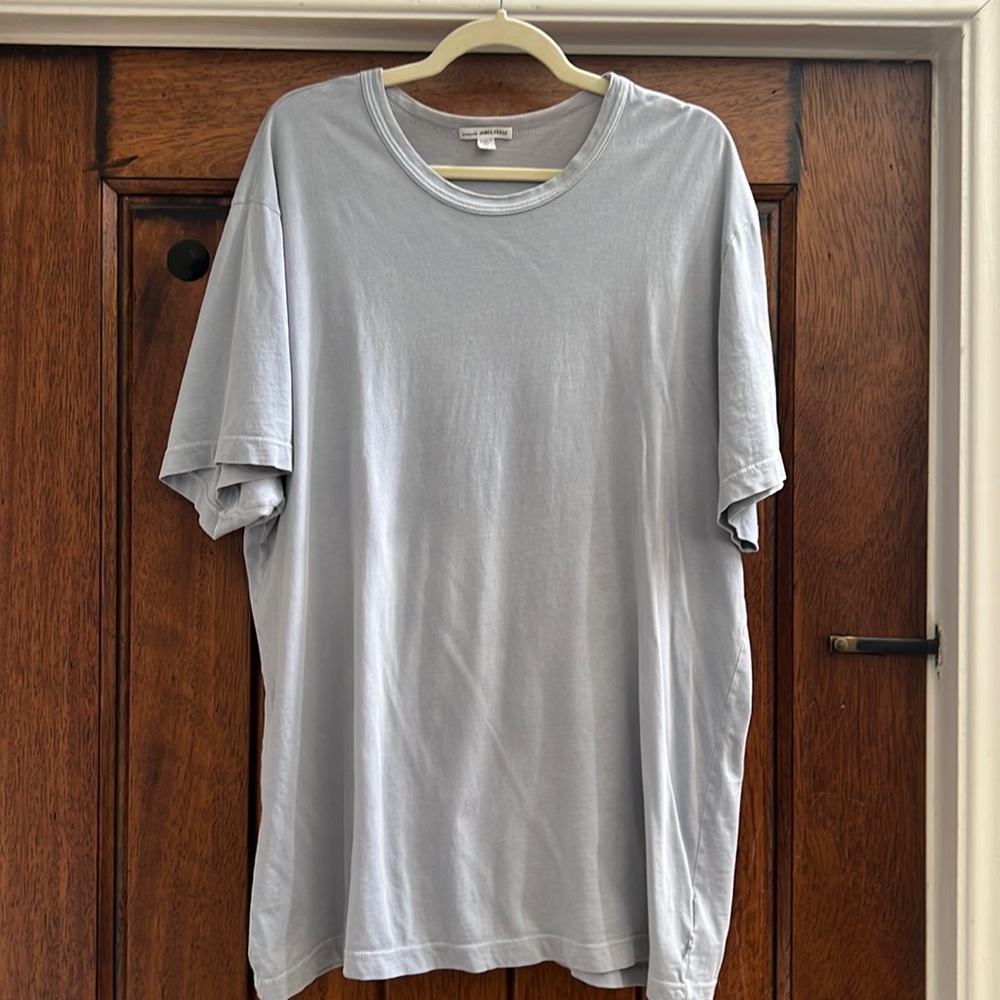 James Perse (Standard) Men's T-shirt ~ Light Blue ~ Size 5